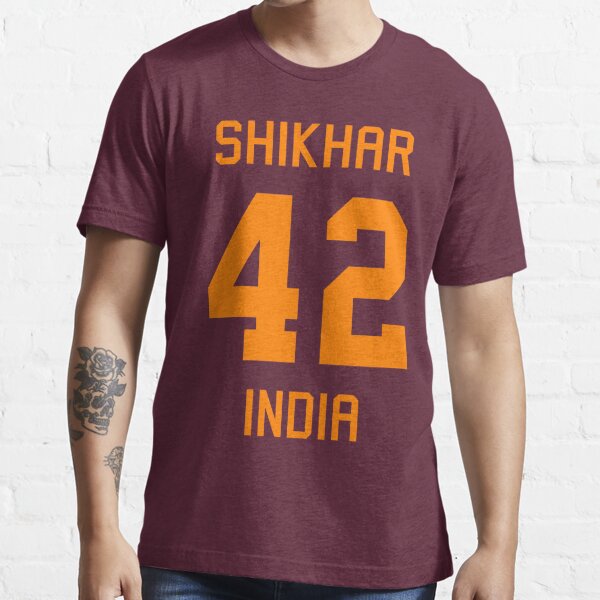 Shikhar Dhawan | 42 | Indian Cricket Jersey | Essential T-Shirt