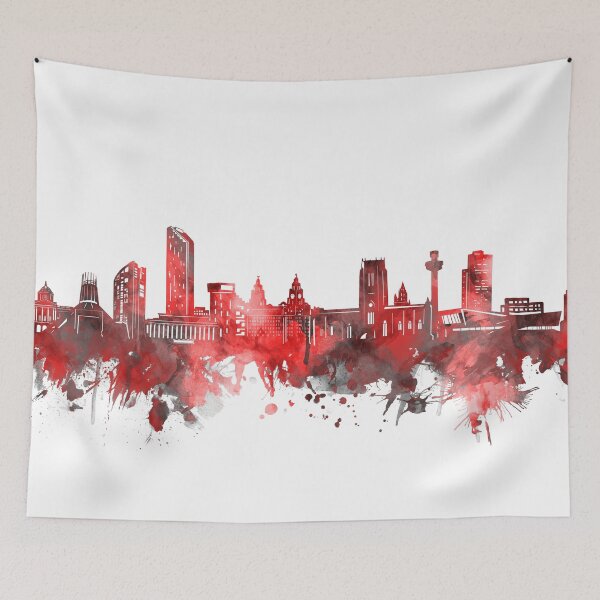Item preview, liverpool skyline red designed and sold by BekimART2.