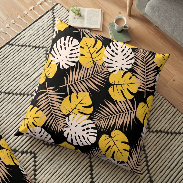 Mustard Silhouette Floor Pillow