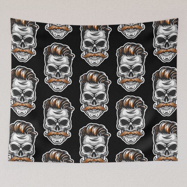 Item preview, Mustache skull designed and sold by TheSimpleMan.