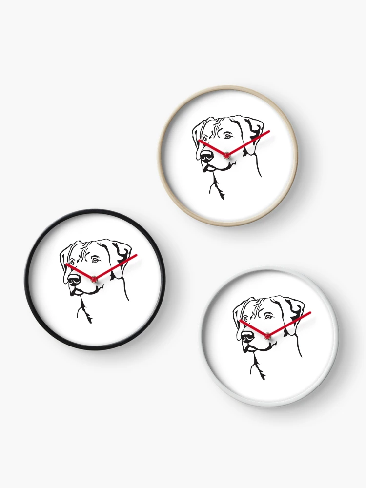 Thumbnail 3 of 4, Clock, Gifts Ridgeback Dogs Gift Idea LOVE Ridge designed and sold by SiRaGeckoDesign.