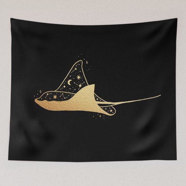 Item preview, Golden Manta Illustration  designed and sold by pinapurri.