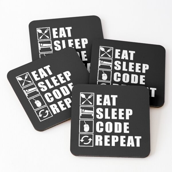 Item preview, Eat Sleep Code Repeat designed and sold by Adel Qasem.