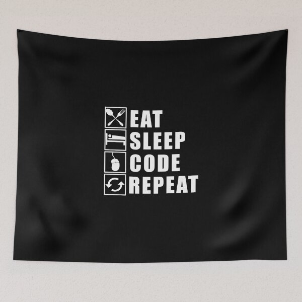 Item preview, Eat Sleep Code Repeat designed and sold by Adel Qasem.