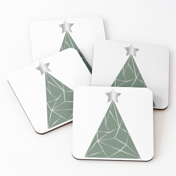 Item preview, Low poly silver Xmas tree designed and sold by Iryna Pakhomova.