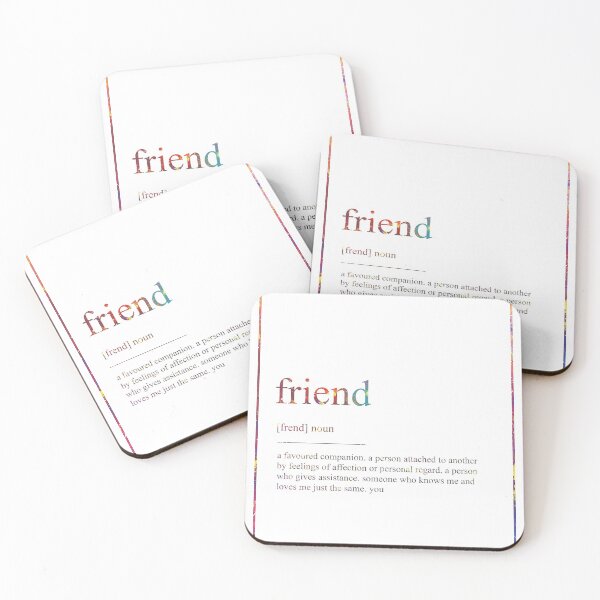 Item preview, FRIEND 239 Watercolor Map Yoga Quote Definition De designed and sold by vividpixelusa.