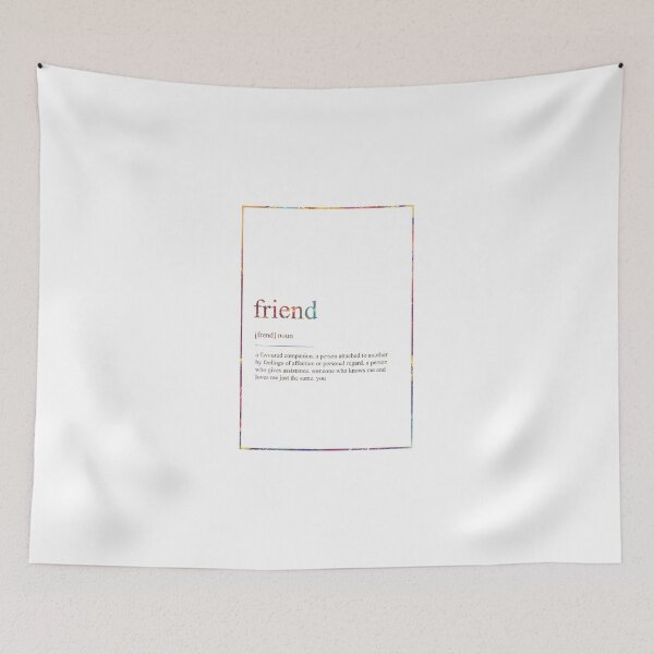 Item preview, FRIEND 239 Watercolor Map Yoga Quote Definition De designed and sold by vividpixelusa.