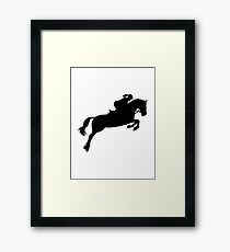 Show jumping Framed Print