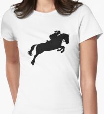 Show jumping Women's Fitted T-Shirt