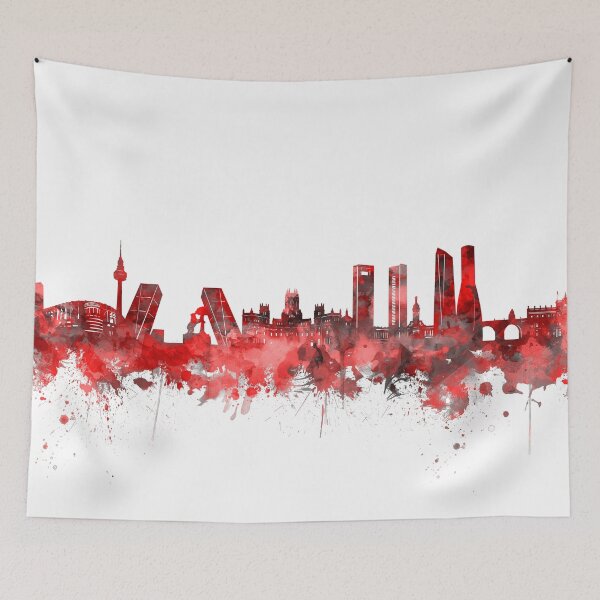Item preview, madrid skyline red designed and sold by BekimART2.