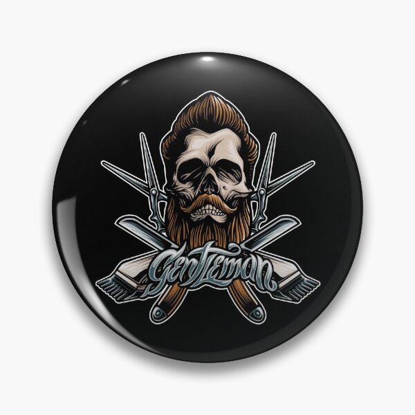 Item preview, Gentleman Barber skull designed and sold by TheSimpleMan.