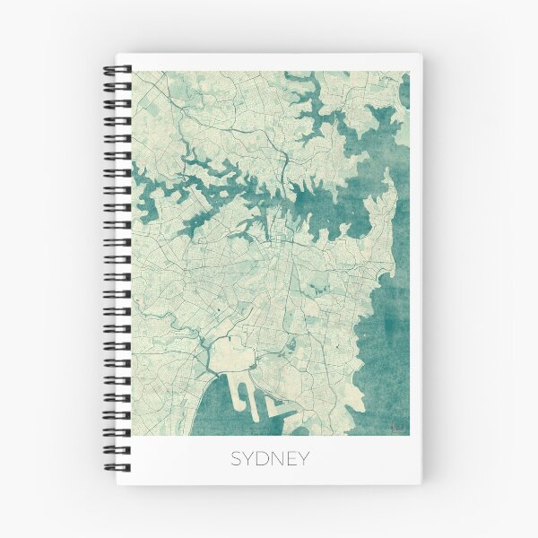 Item preview, Sydney Map Blue Vintage designed and sold by HubertRoguski.