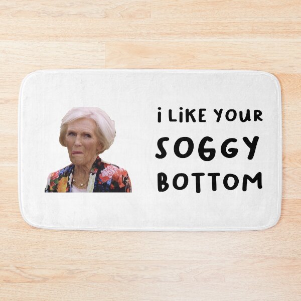 Item preview, Mary Berry I like your soggy bottom great british bake off funny cartoon sticker designed and sold by TheBritishShop.