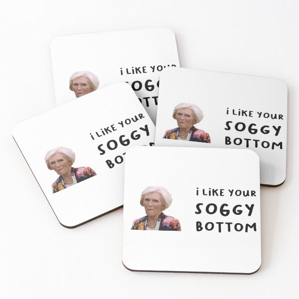 Item preview, Mary Berry I like your soggy bottom great british bake off funny cartoon sticker designed and sold by TheBritishShop.