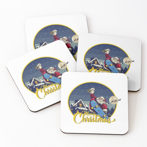 Item preview, Christmas Skateboarding santa designed and sold by bhaktishendkar.