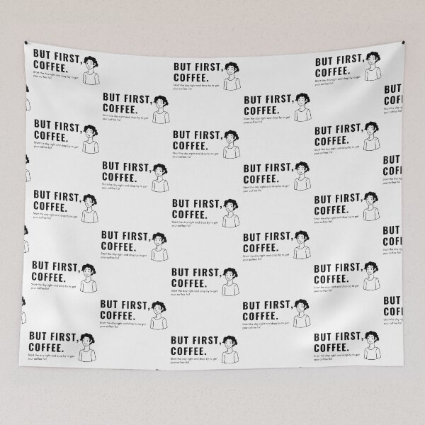 Item preview, But First, Coffee Quote designed and sold by happyshopg.