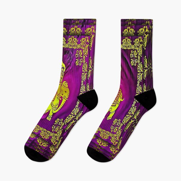 Item preview, Elefante dorado sobre morado designed and sold by RitaMaye.
