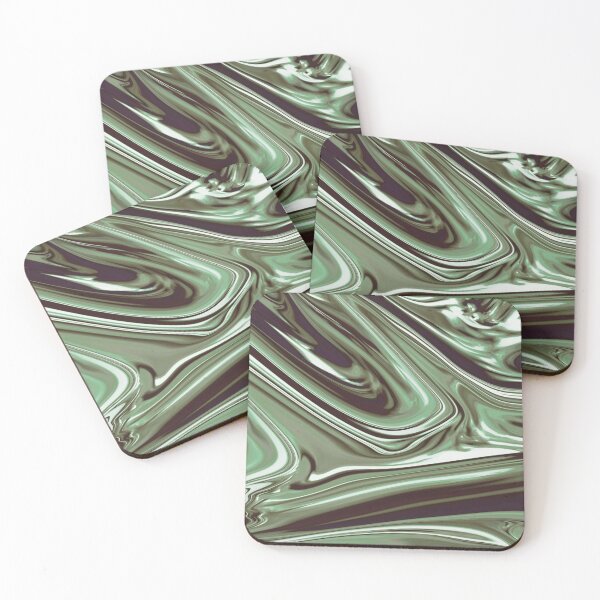 Item preview, Liquid Metal in Glossy Pistachio Green designed and sold by ReesDesigns.