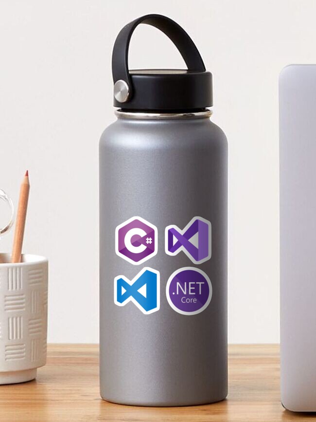 Thumbnail 1 of 3, Sticker, .Net Developer Sticker Pack : C#, Visual Studio, VS Code, .Net Core designed and sold by hilalhk.