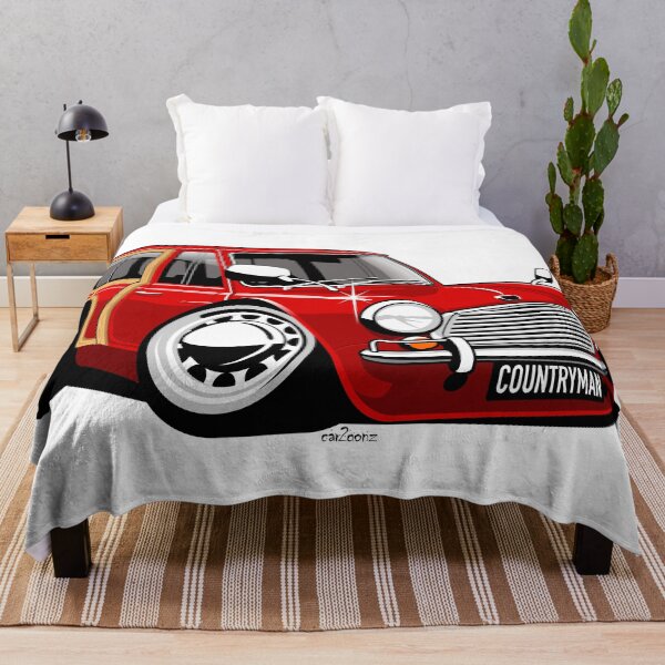Item preview, Classic Austin Mini Countryman caricature red designed and sold by car2oonz.