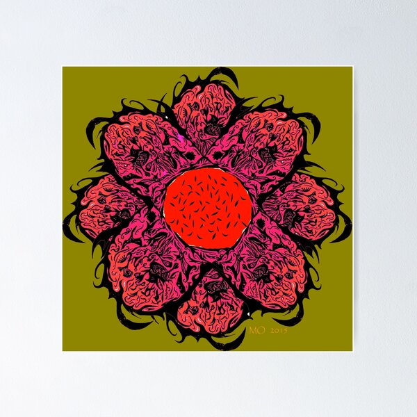 Item preview, funky flower sketch designed and sold by Maureen Zaharie.