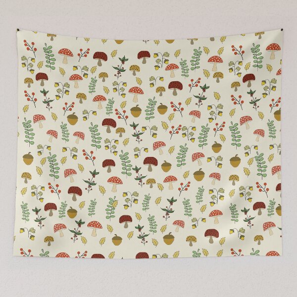 Item preview, Figs and mushroom surface pattern designed and sold by PurrfectCorner.