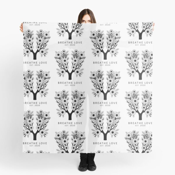 The Breathe Love Tree - Black Scarf