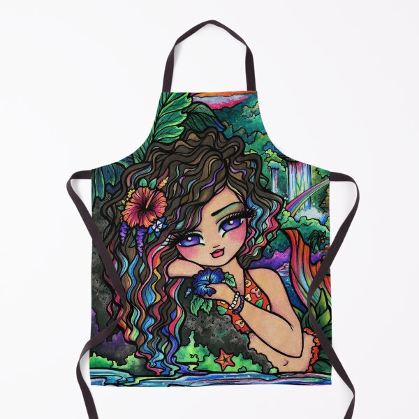 Item preview, Mermaid Tropical Island Colorful Fantasy Art designed and sold by hannahlynnart.