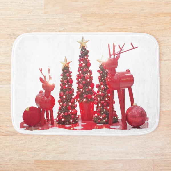 "Rudolph Red Christmas" Bath Mat for Sale by lotusbud Redbubble