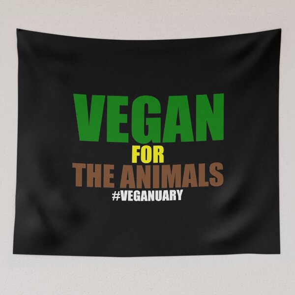 Item preview, Veganuary - Vegan For The Animals #Veganuary designed and sold by AJ-DesignCo.