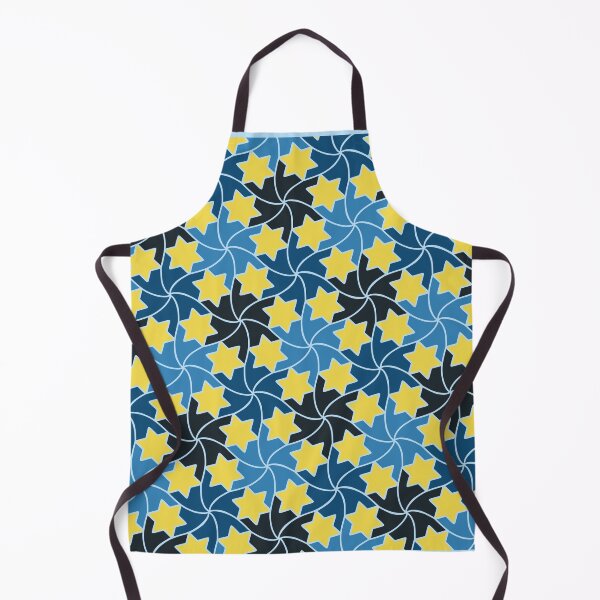 Item preview, Midnight Yellow Blue Shooting Star Tile Mosaic Pattern designed and sold by tremendoustees.