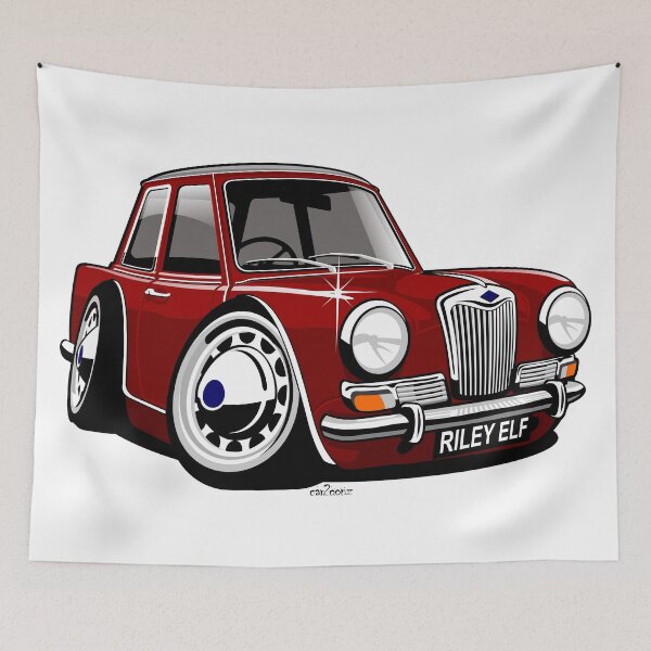 Item preview, Classic Riley Elf caricature red designed and sold by car2oonz.