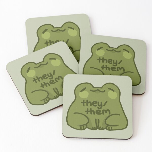 Item preview, They/Them Frog Pronouns designed and sold by humblemushroom.