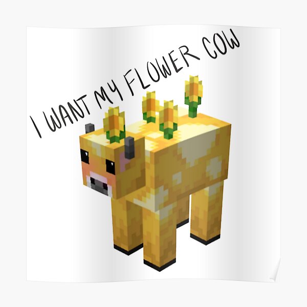 Moobloom Minecraft Posters | Redbubble