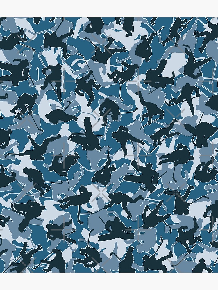 Ice Hockey Player Camo URBAN BLUE by GrandeDuc