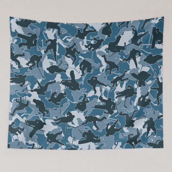 Item preview, Ice Hockey Player Camo URBAN BLUE designed and sold by GrandeDuc.