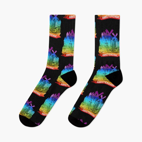 Item preview, Amsterdam Skyline Rainbow  designed and sold by Mandala108.
