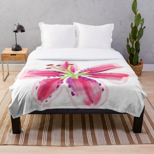 Stargazer Lily Throw Blanket