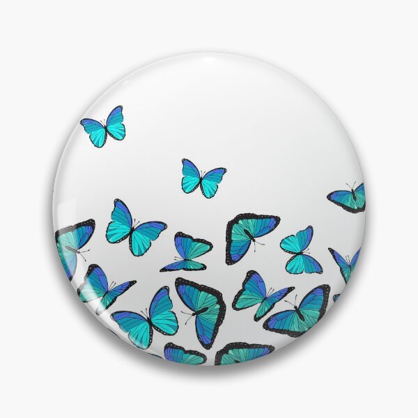 Item preview, Tropical Blue Morpho Buterflies Pattern designed and sold by HotHibiscus.
