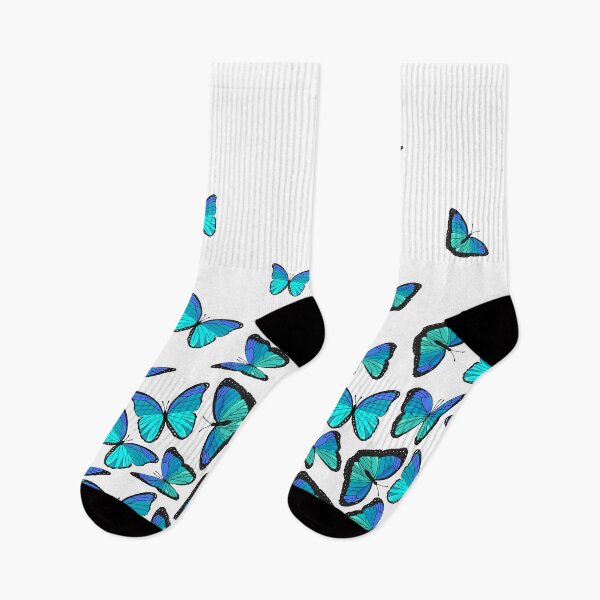 Item preview, Tropical Blue Morpho Buterflies Pattern designed and sold by HotHibiscus.