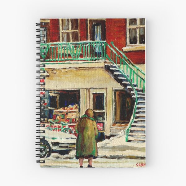 Item preview, DEPANNEUR INVIERNO ESCENA PINTURA MONTREAL SNOWY DAY ARTE CANADIENSE designed and sold by Carole Spandau.