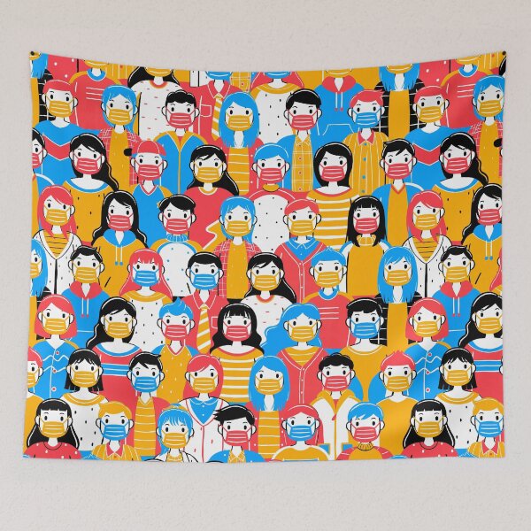 Item preview, Wear a mask pattern designed and sold by RoyalPeople.