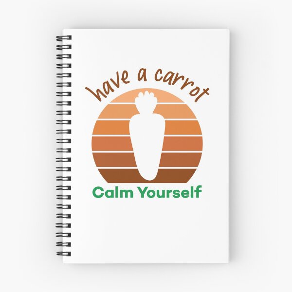 Item preview, Have A Carrot Calm Yourself  Vintage Retro Sunset Funny Vegan Sayings designed and sold by Scratches Tees.