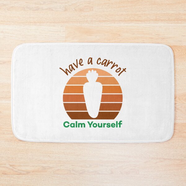 Item preview, Have A Carrot Calm Yourself  Vintage Retro Sunset Funny Vegan Sayings designed and sold by Scratches Tees.