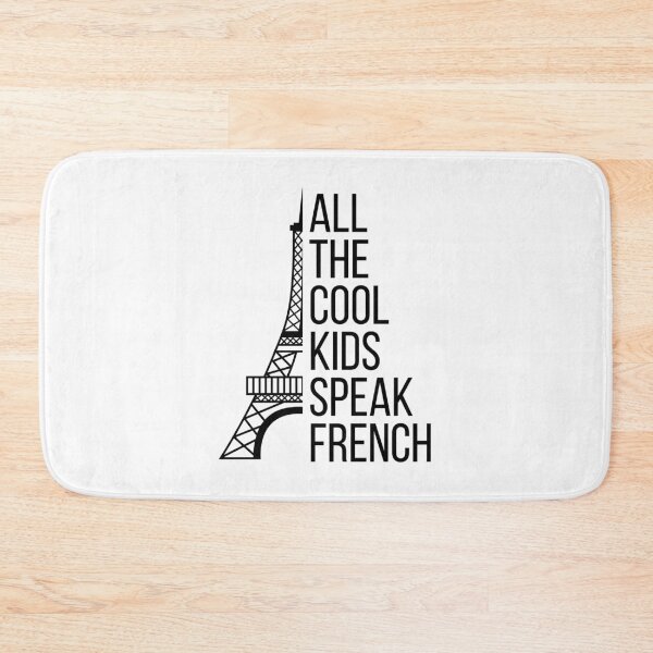 Item preview, ALL THE COOL KIDS SPEAK FRENCH French Eiffel Tower Language Quote  designed and sold by a-little-ink.