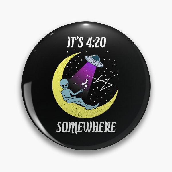 Item preview, It's 4:20 Somewhere T Shirt Funny Alien Weed Marijuana Gift designed and sold by Manisma Road.