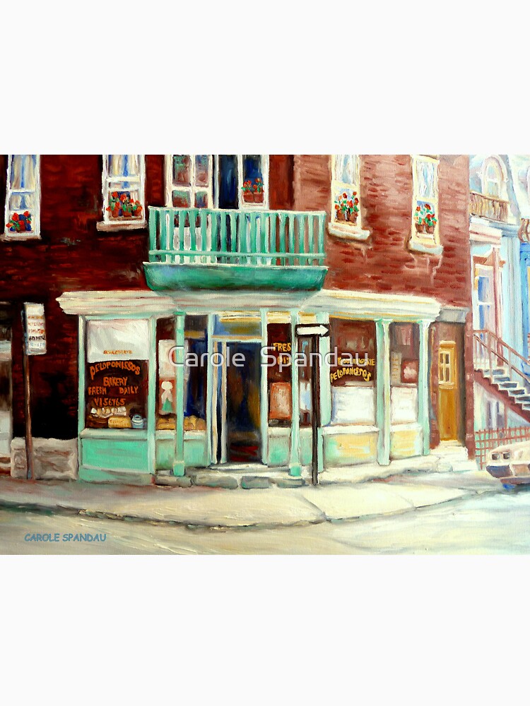"VINTAGE BAKERY MONTREAL CORNER STORE CANADIAN ART" Tshirt for Sale by