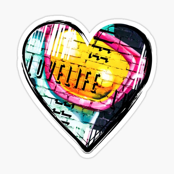 Love Life Heart Sticker