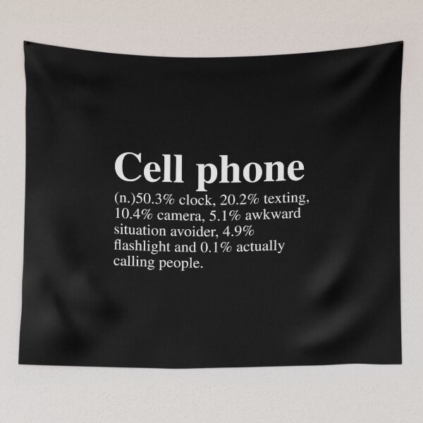 Item preview, Cell Phone Definition Design - Everyone's Favorite ''Cell Phone'' - Cell Phone Never Sleeps - Comic Design for T-Shirts, Drawstring Bags, Accessories Etc. designed and sold by ShaykhUmer.