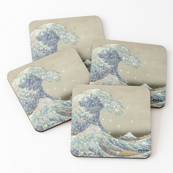 Item preview, The Great Wave Glittered designed and sold by nudelele.
